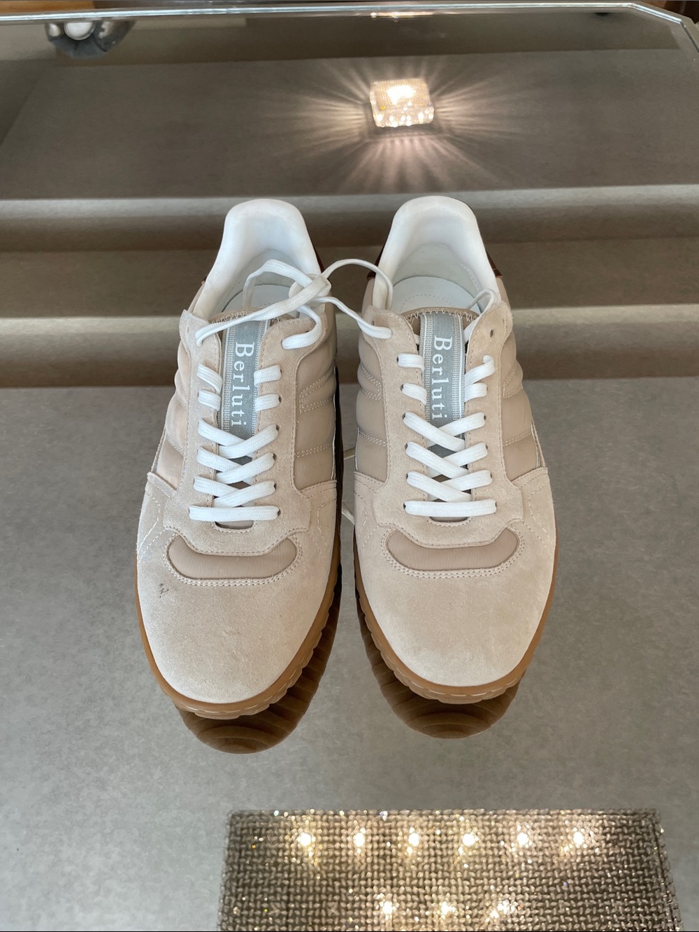 Berluti Men’s Beige Suede Sneakers size 9